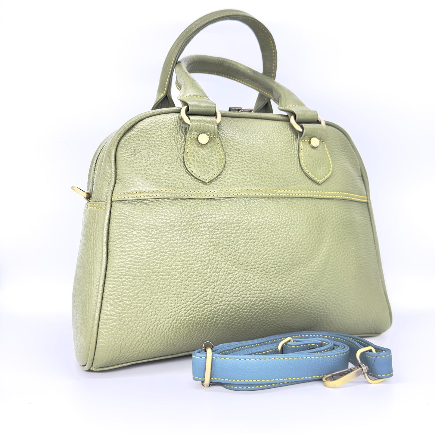 Coloured Leather Top Handle Bags in Various Colours - JayKayBoutiqueOnline