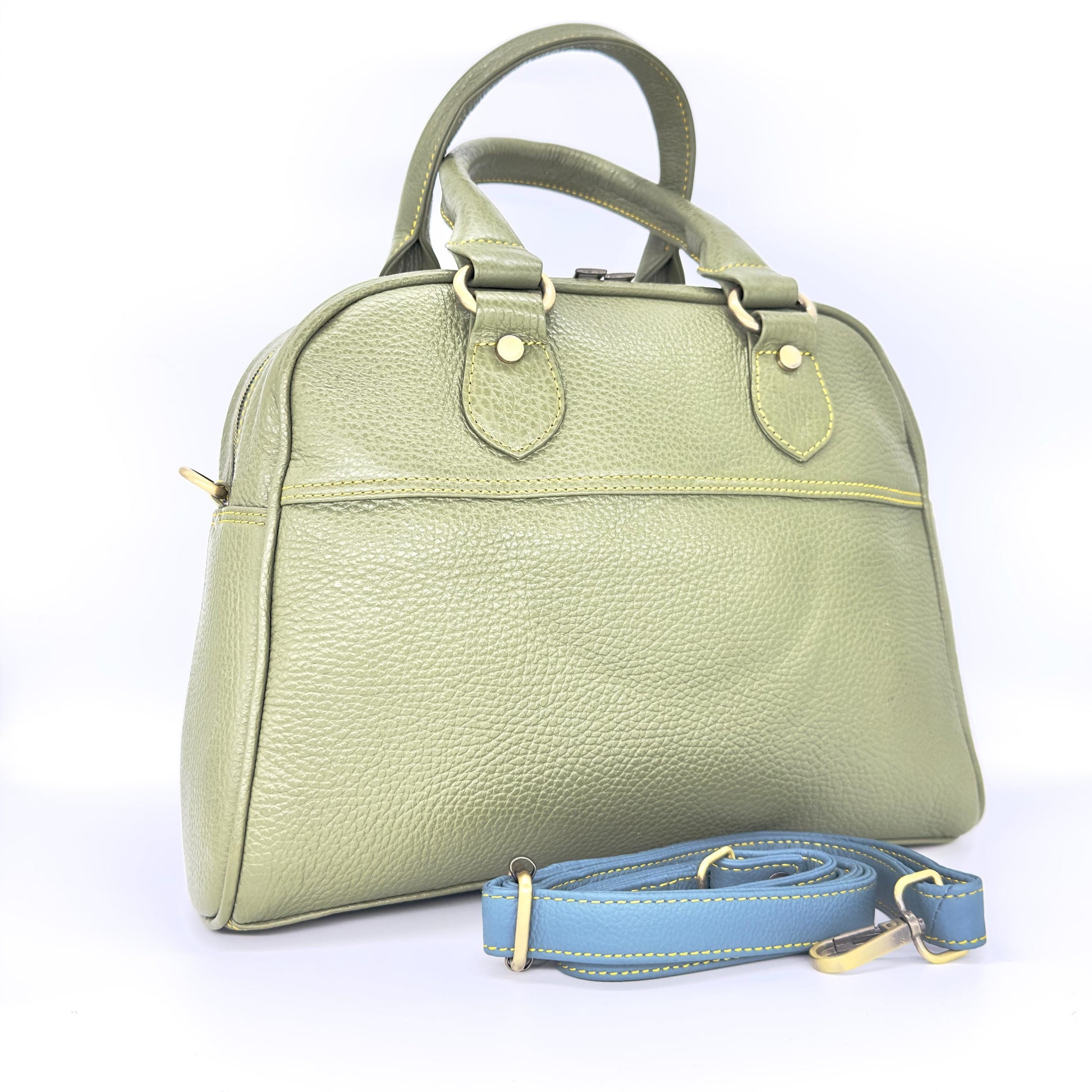 Coloured Leather Top Handle Bags in Various Colours - JayKayBoutiqueOnline