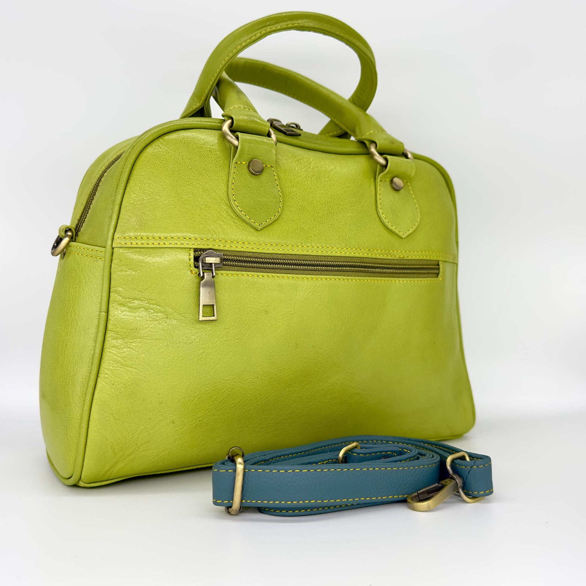 Coloured Leather Top Handle Bags in Various Colours - JayKayBoutiqueOnline