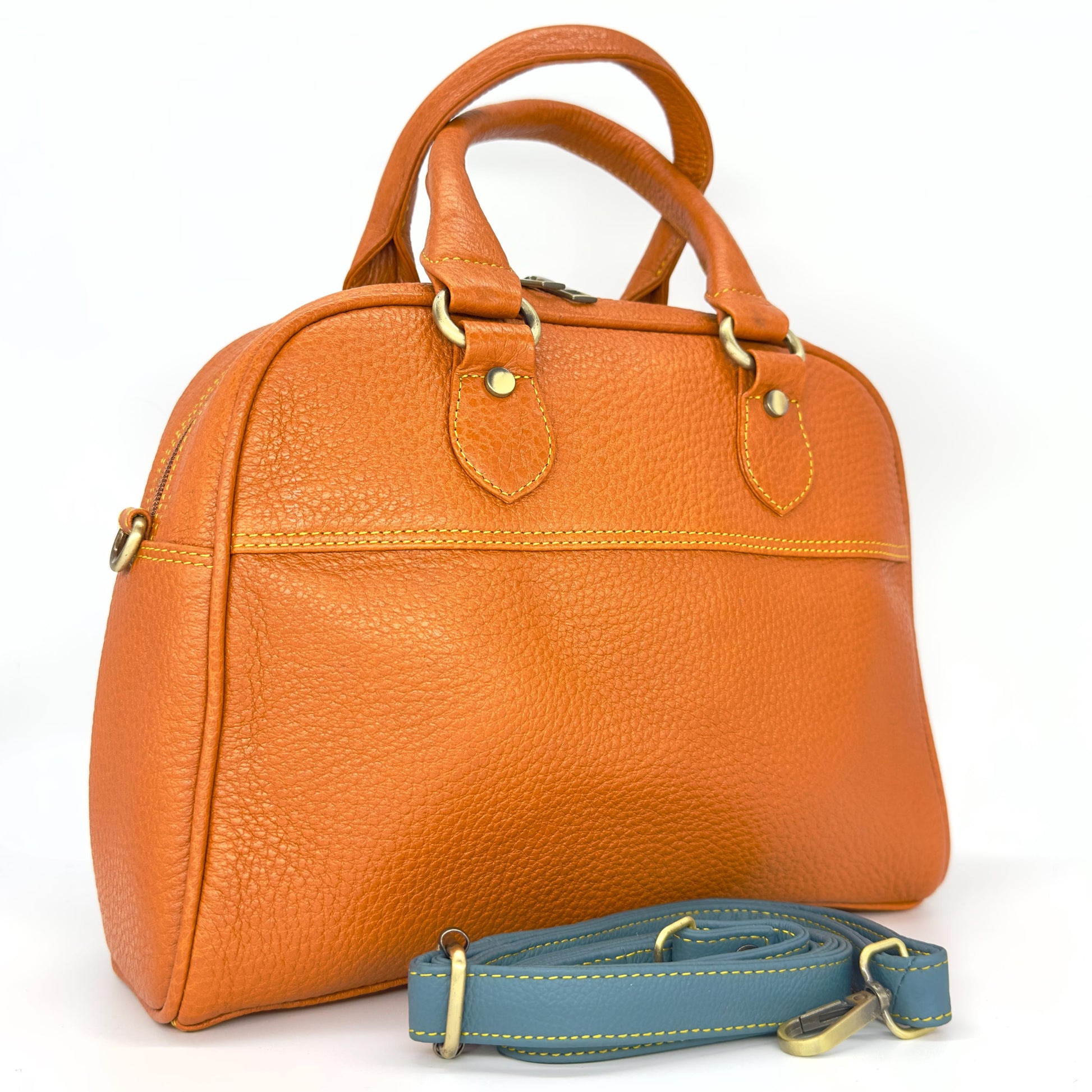 Coloured Leather Top Handle Bags in Various Colours - JayKayBoutiqueOnline