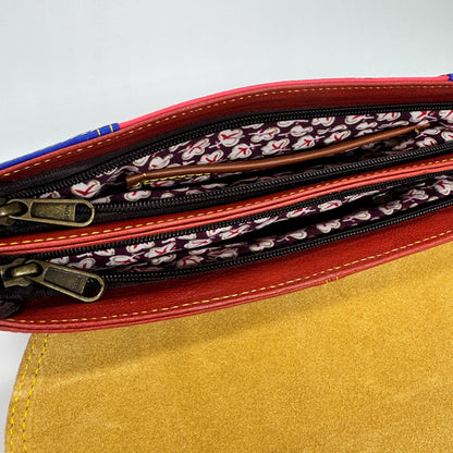 Block Coloured Leather Crossbody Bag - JayKayBoutiqueOnline