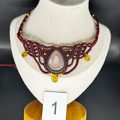 Handmade Macrame Labradorite Necklace - JayKayBoutiqueOnline