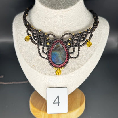 Handmade Macrame Labradorite Necklace - JayKayBoutiqueOnline