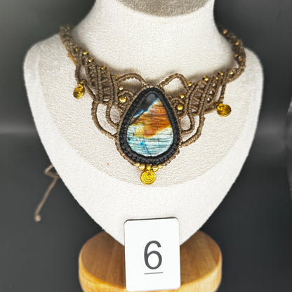 Handmade Macrame Labradorite Necklace - JayKayBoutiqueOnline