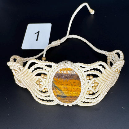 Gemstone Macrame Bracelet Handmade - JayKayBoutiqueOnline