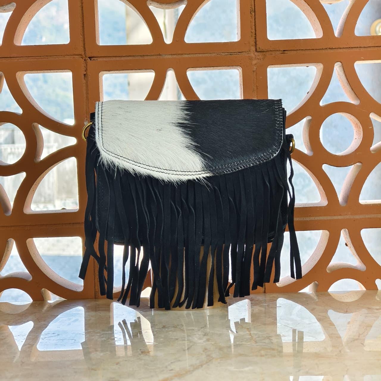 Suede Fringed Clutch Crossbody Bag with Detachable Strap - JayKayBoutiqueOnline