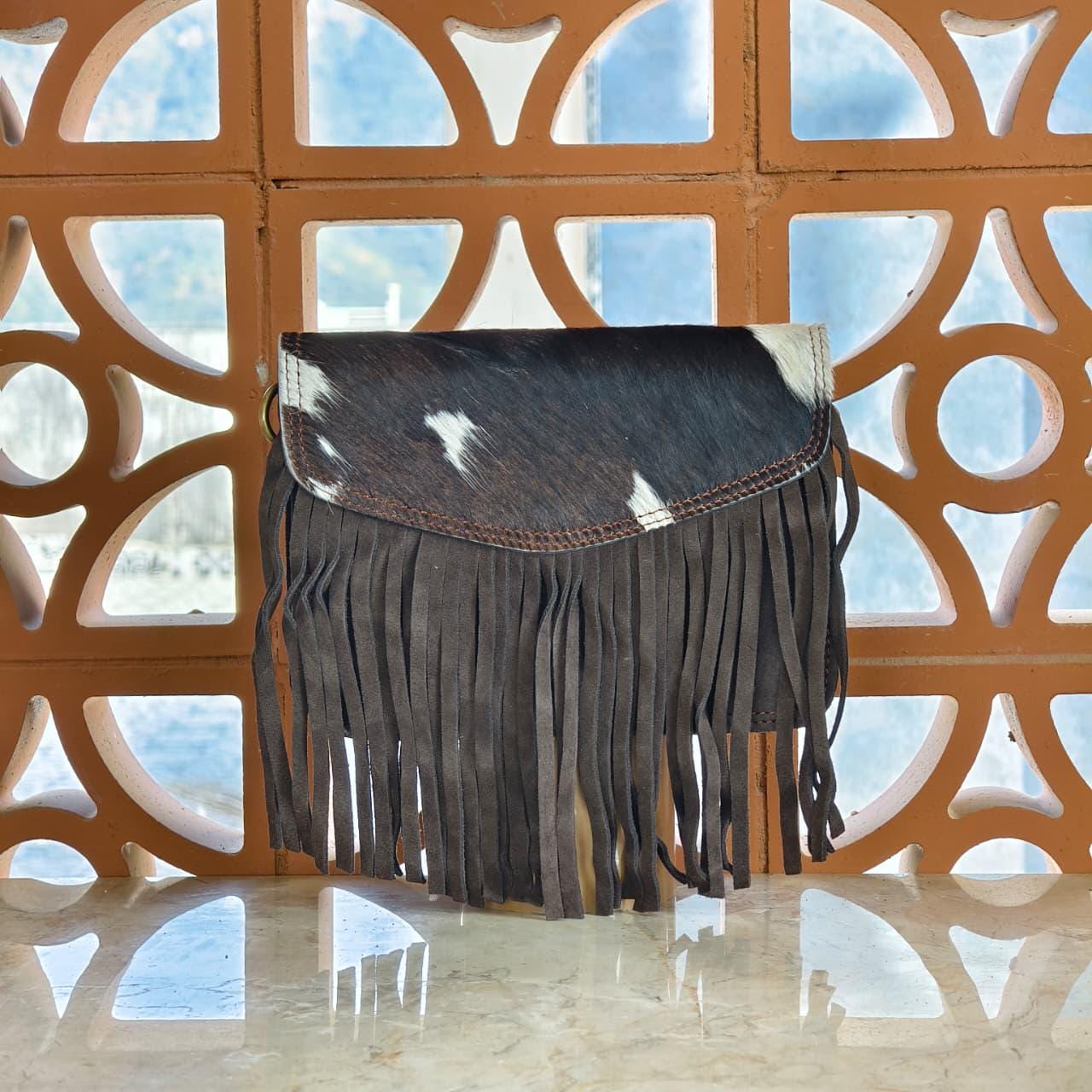 Suede Fringed Clutch Crossbody Bag with Detachable Strap - JayKayBoutiqueOnline