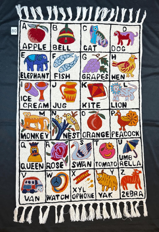 Handmade ABC Nursery Rug Tapestry - JayKayBoutiqueOnline
