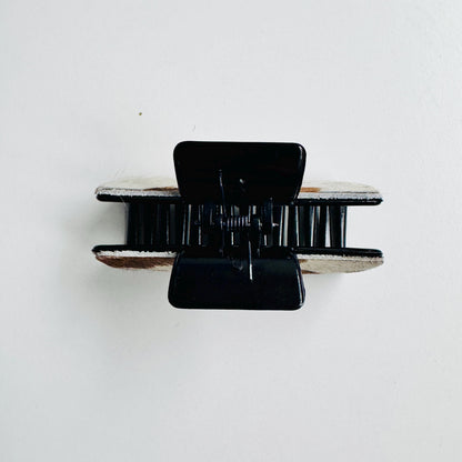 Large Hair Claw Clip with Animal Hide - JayKayBoutiqueOnline