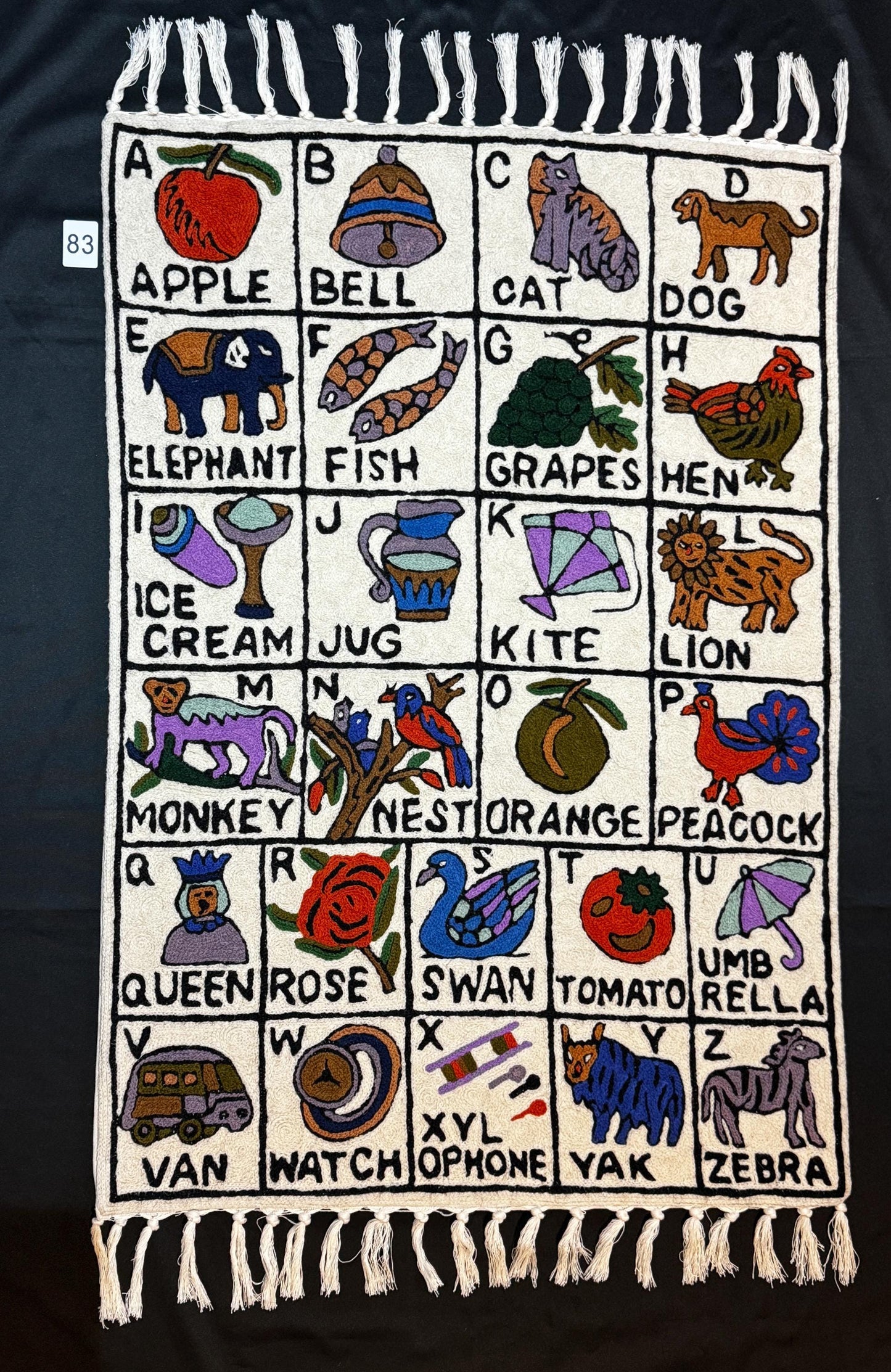Handmade Alphabet Tapestry Rug for Babies and Kids Room - JayKayBoutiqueOnline