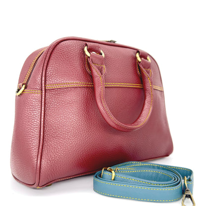 Coloured Leather Top Handle Bags in Various Colours - JayKayBoutiqueOnline