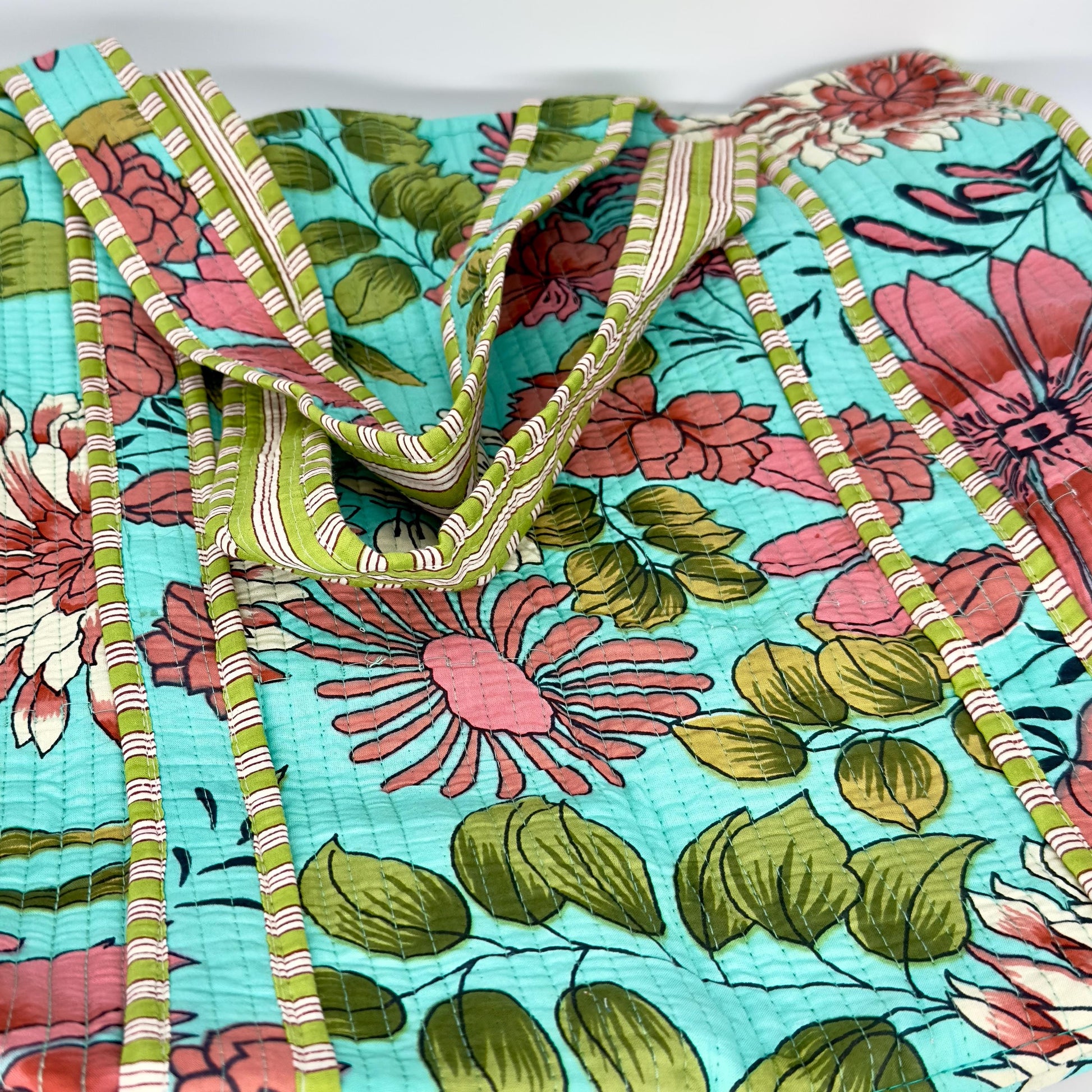 Handmade Quilted Cotton Tote Bag - JayKayBoutiqueOnline