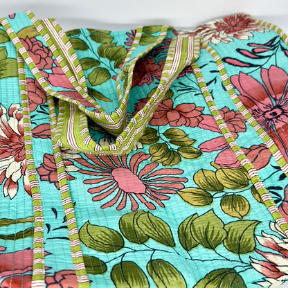 Handmade Quilted Cotton Tote Bag - JayKayBoutiqueOnline