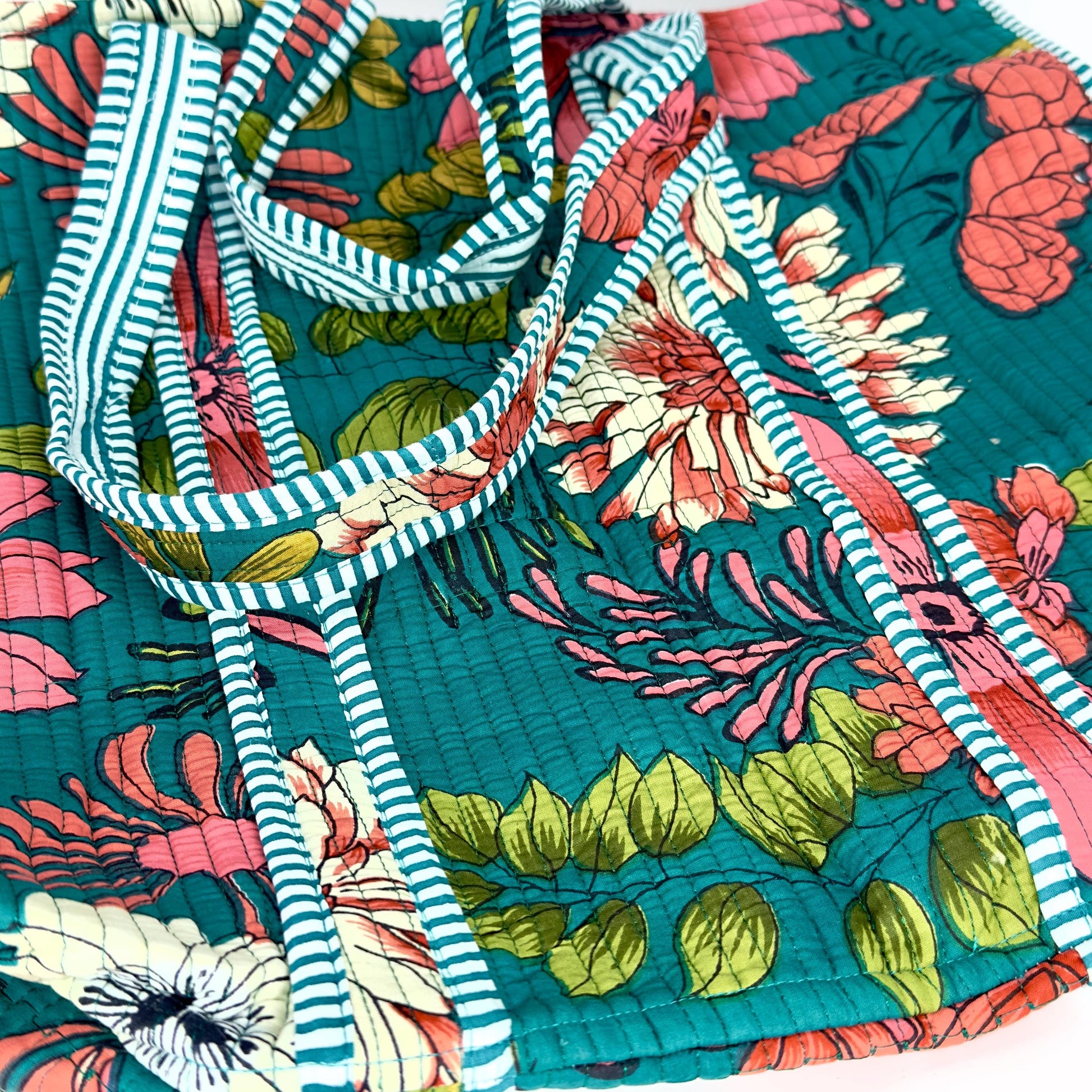 Handmade Quilted Cotton Tote Bag - JayKayBoutiqueOnline