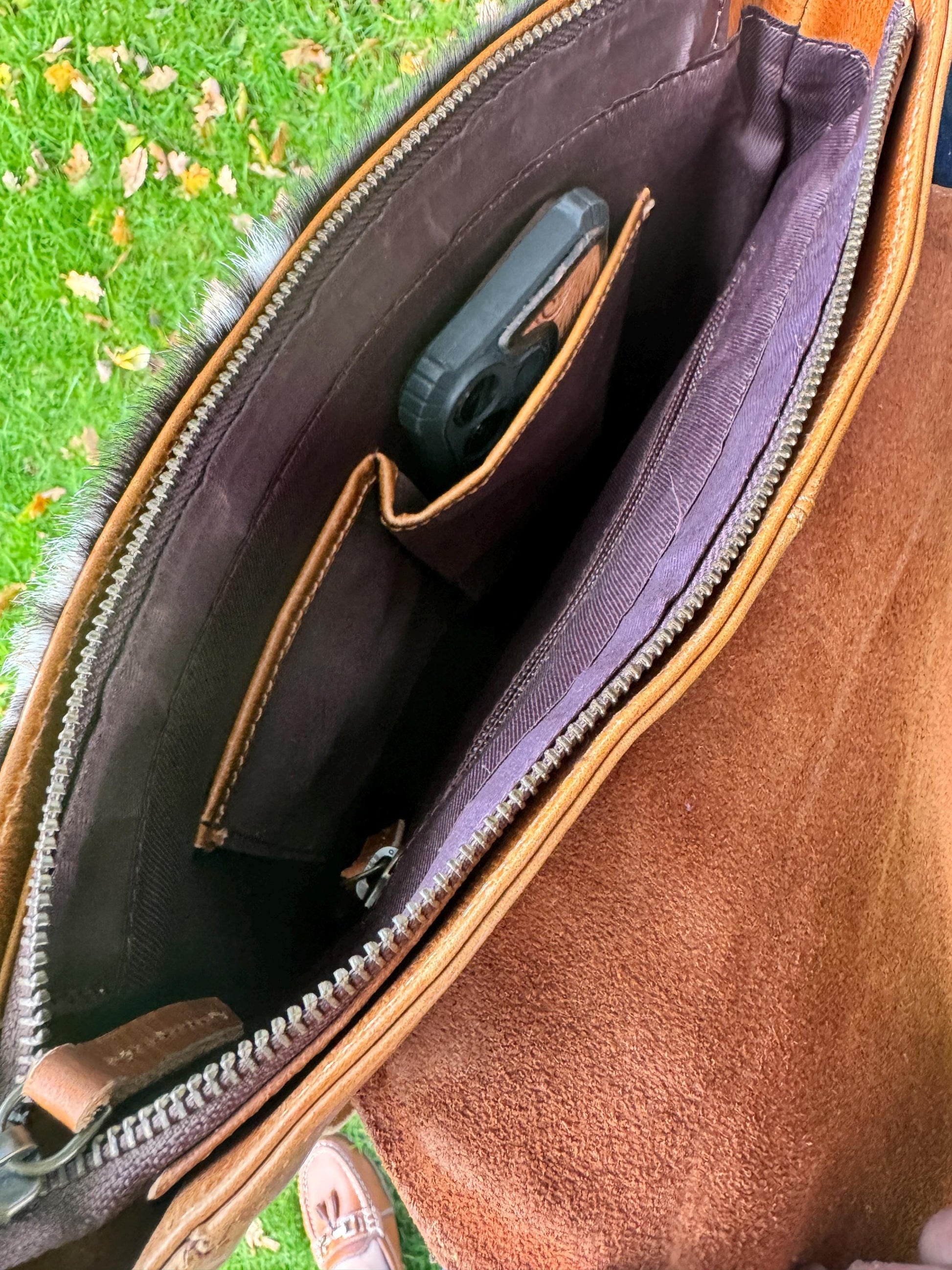 Hand Tooled Leather Cowhide Shoulder Bag - JayKayBoutiqueOnline