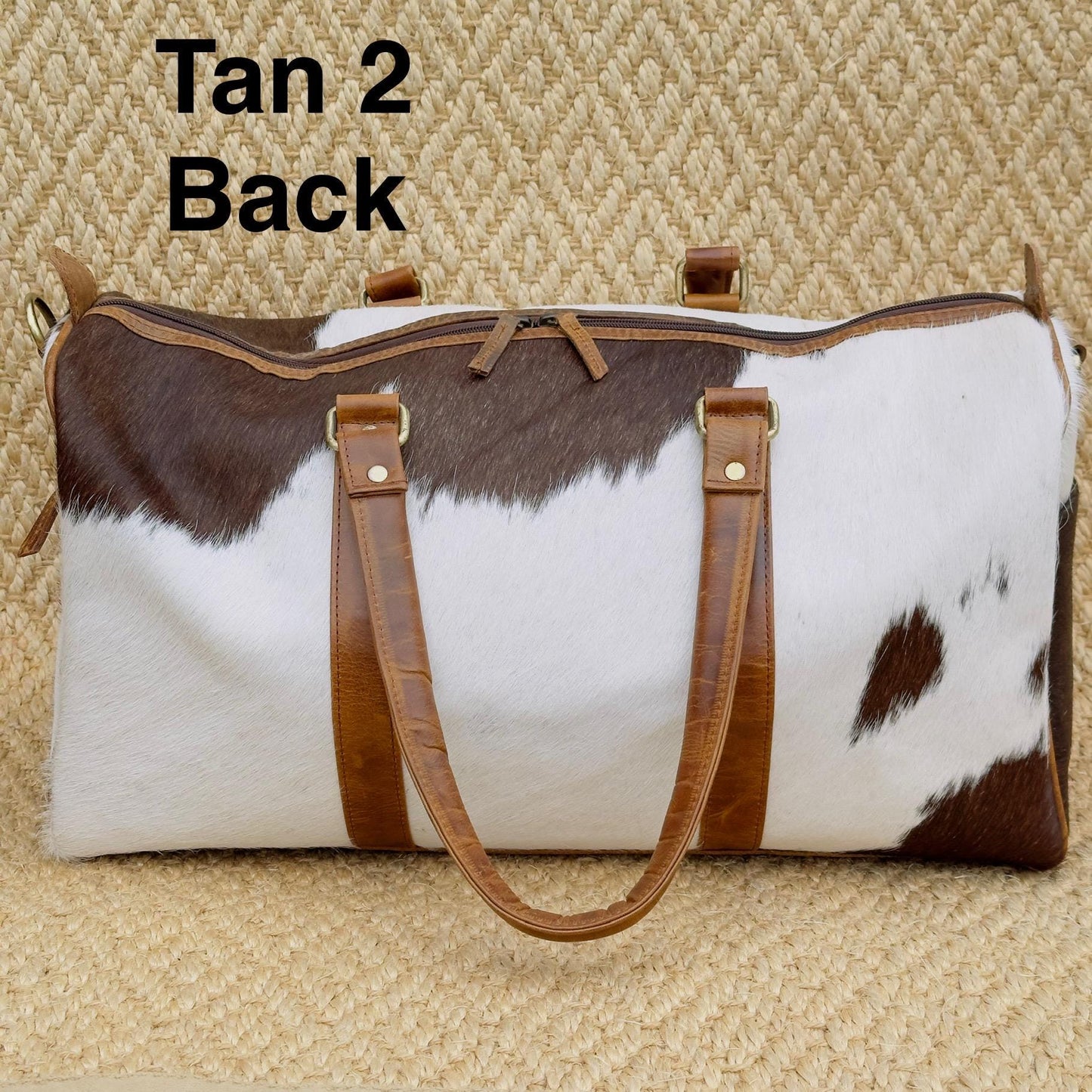 Western Leather Duffle Bag with Hair On Hide - JayKayBoutiqueOnline