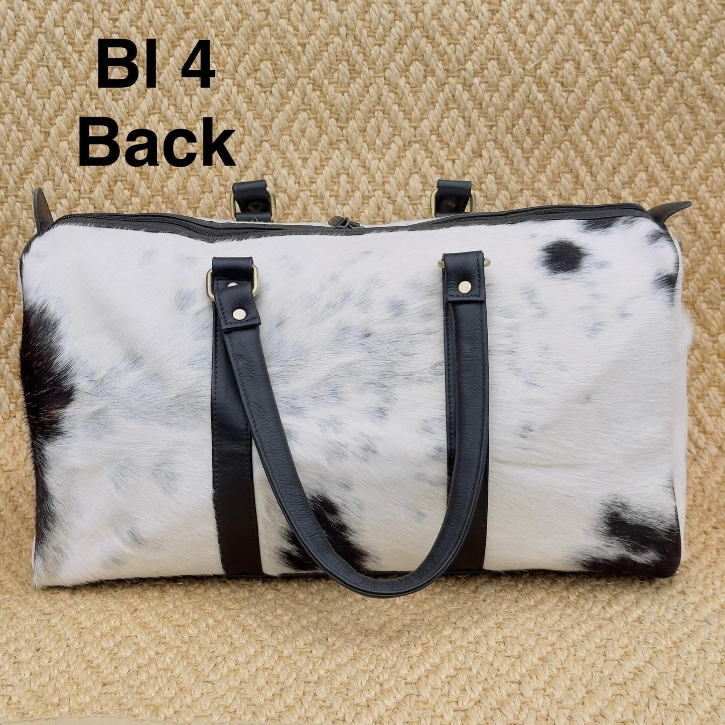 Western Leather Duffle Bag with Hair On Hide - JayKayBoutiqueOnline