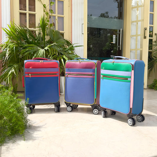 Recycled Leather Cabin Suitcase - JayKayBoutiqueOnline