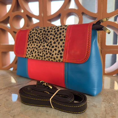 Block Coloured Leather Crossbody Bag - JayKayBoutiqueOnline