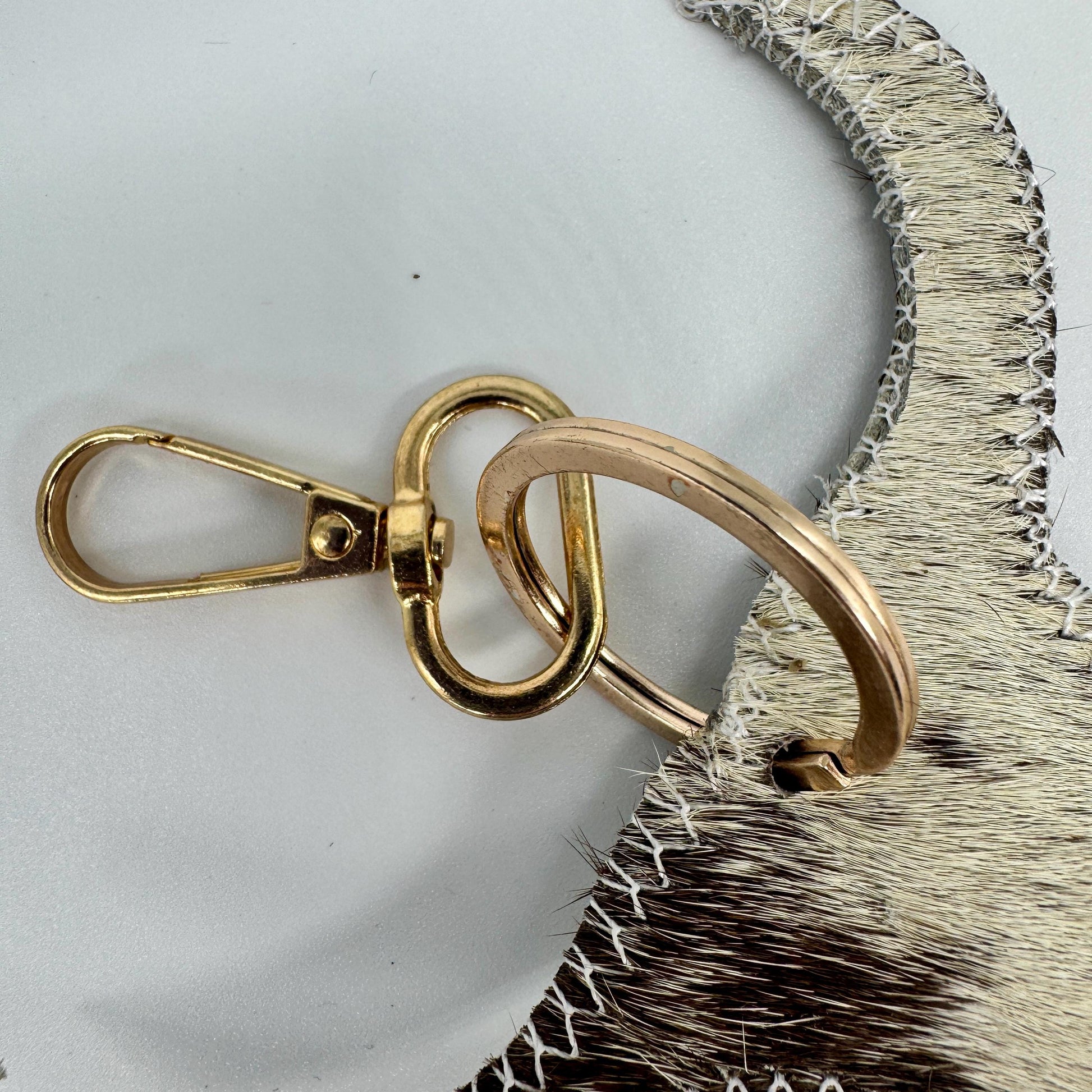 Unique Leather and Hide Longhorn Cow Keyring - JayKayBoutiqueOnline