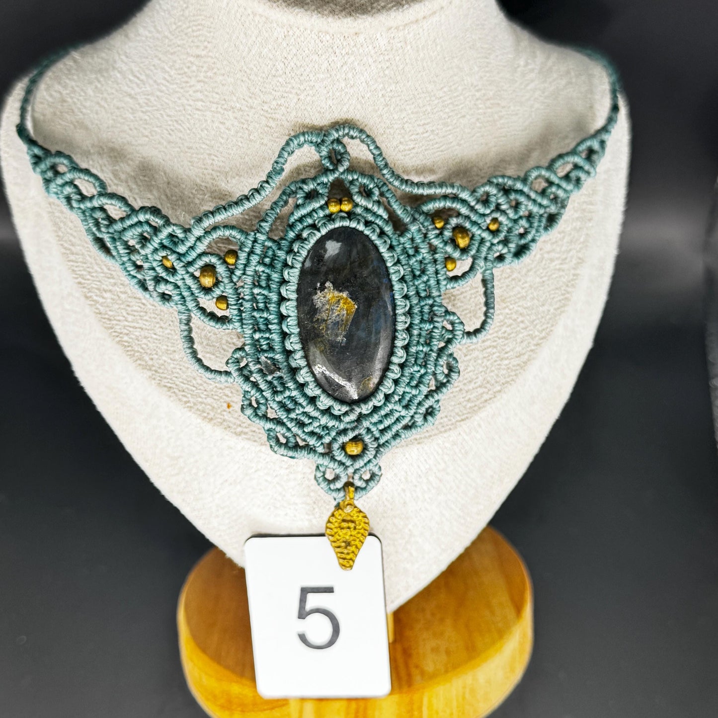 Handmade Macrame Labradorite Necklace - JayKayBoutiqueOnline