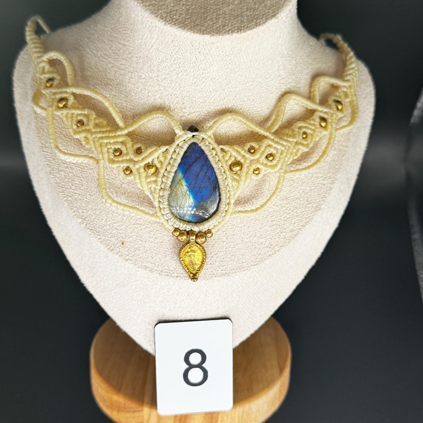 Handmade Macrame Labradorite Necklace - JayKayBoutiqueOnline