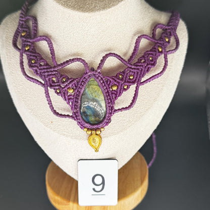 Handmade Macrame Labradorite Necklace - JayKayBoutiqueOnline