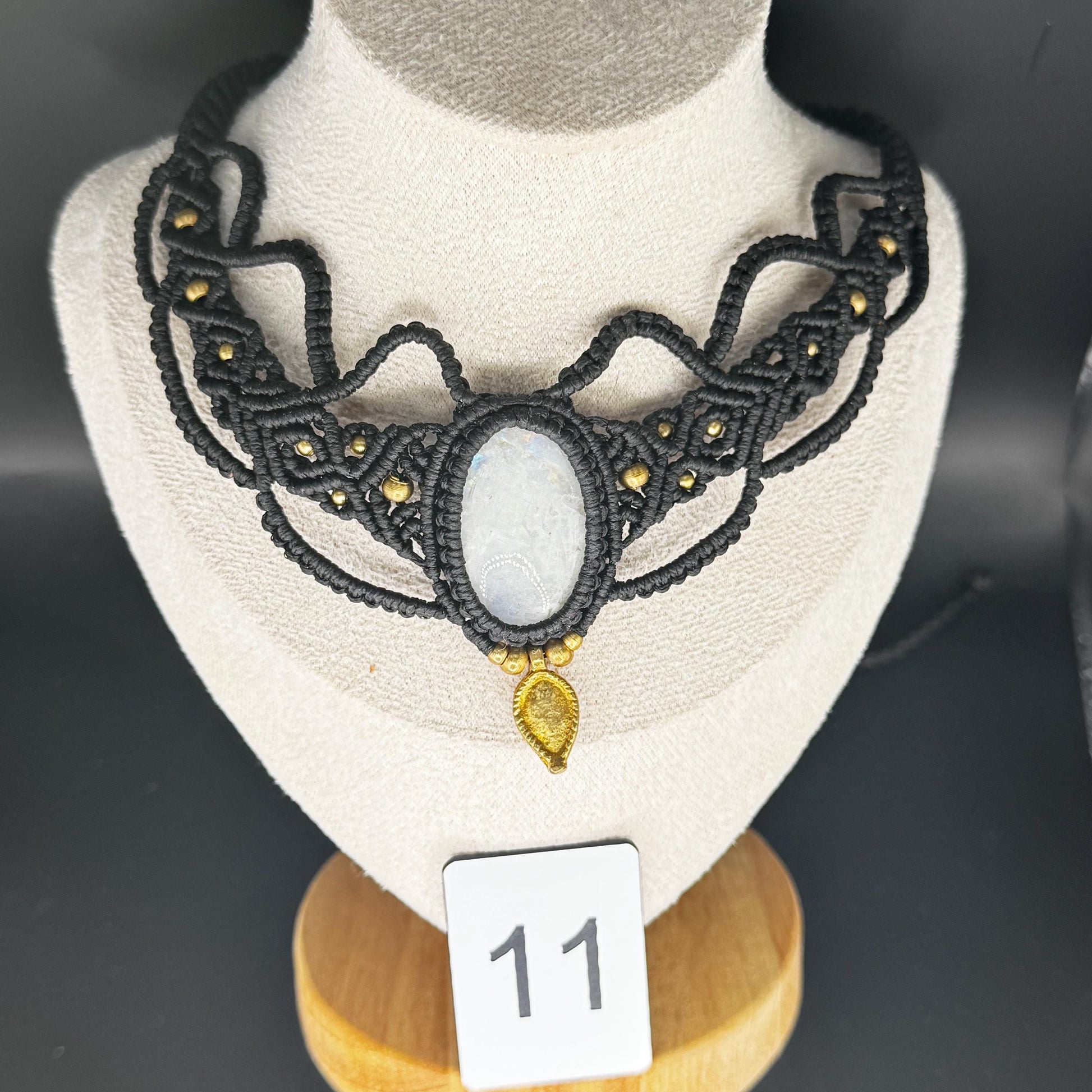 Handmade Macrame Labradorite Necklace - JayKayBoutiqueOnline