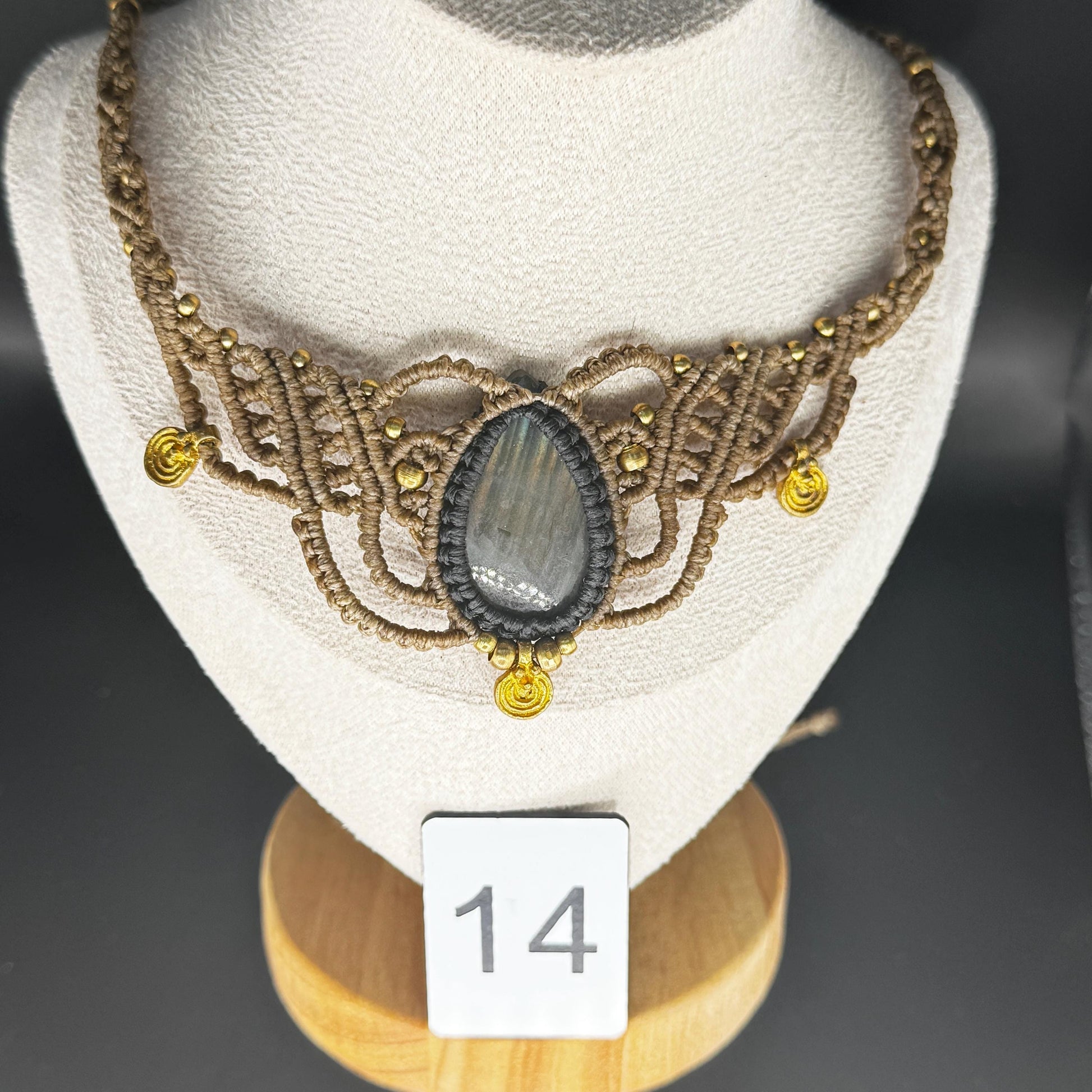 Handmade Macrame Labradorite Necklace - JayKayBoutiqueOnline