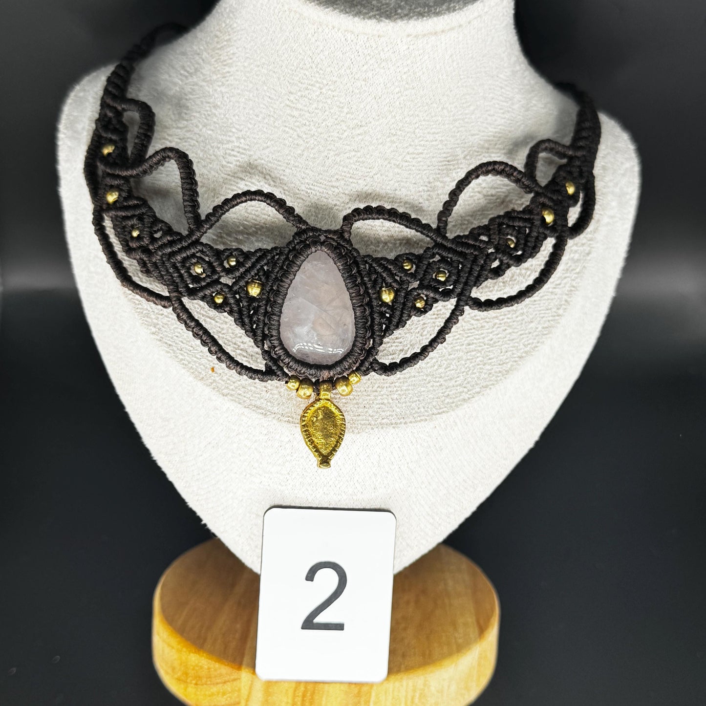 Handmade Macrame Labradorite Necklace - JayKayBoutiqueOnline