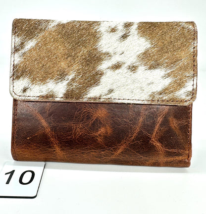Compact Genuine Leather Wallet with Cowhide, Zipped Coin Pouch & Multi-Card Slots, Photo/ID Display - JayKayBoutiqueOnline