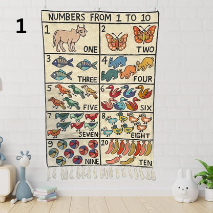 Handcrafted Numbers Tapestry Wall Hanging - JayKayBoutiqueOnline