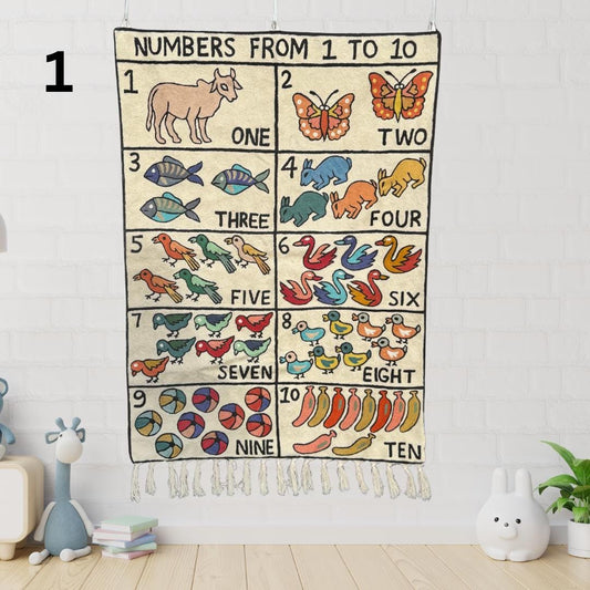 Handcrafted Numbers Tapestry Wall Hanging - JayKayBoutiqueOnline