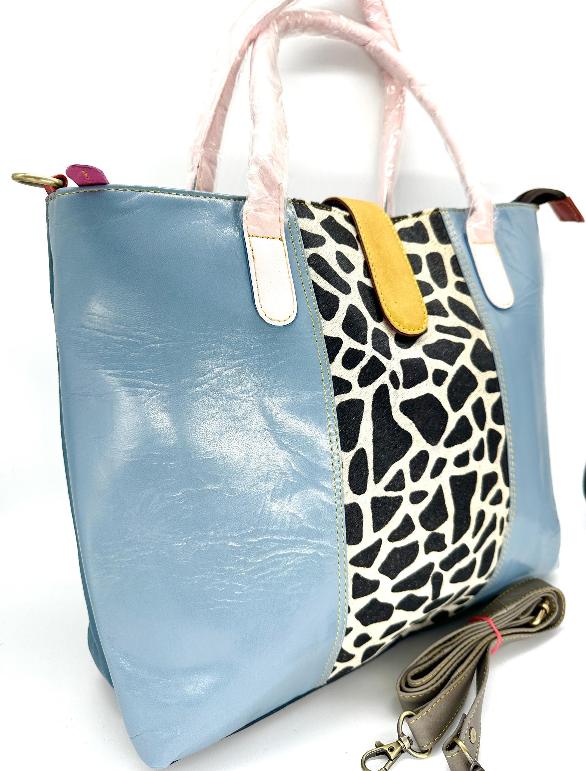 Recycled Leather Laptop Tote Bag - JayKayBoutiqueOnline