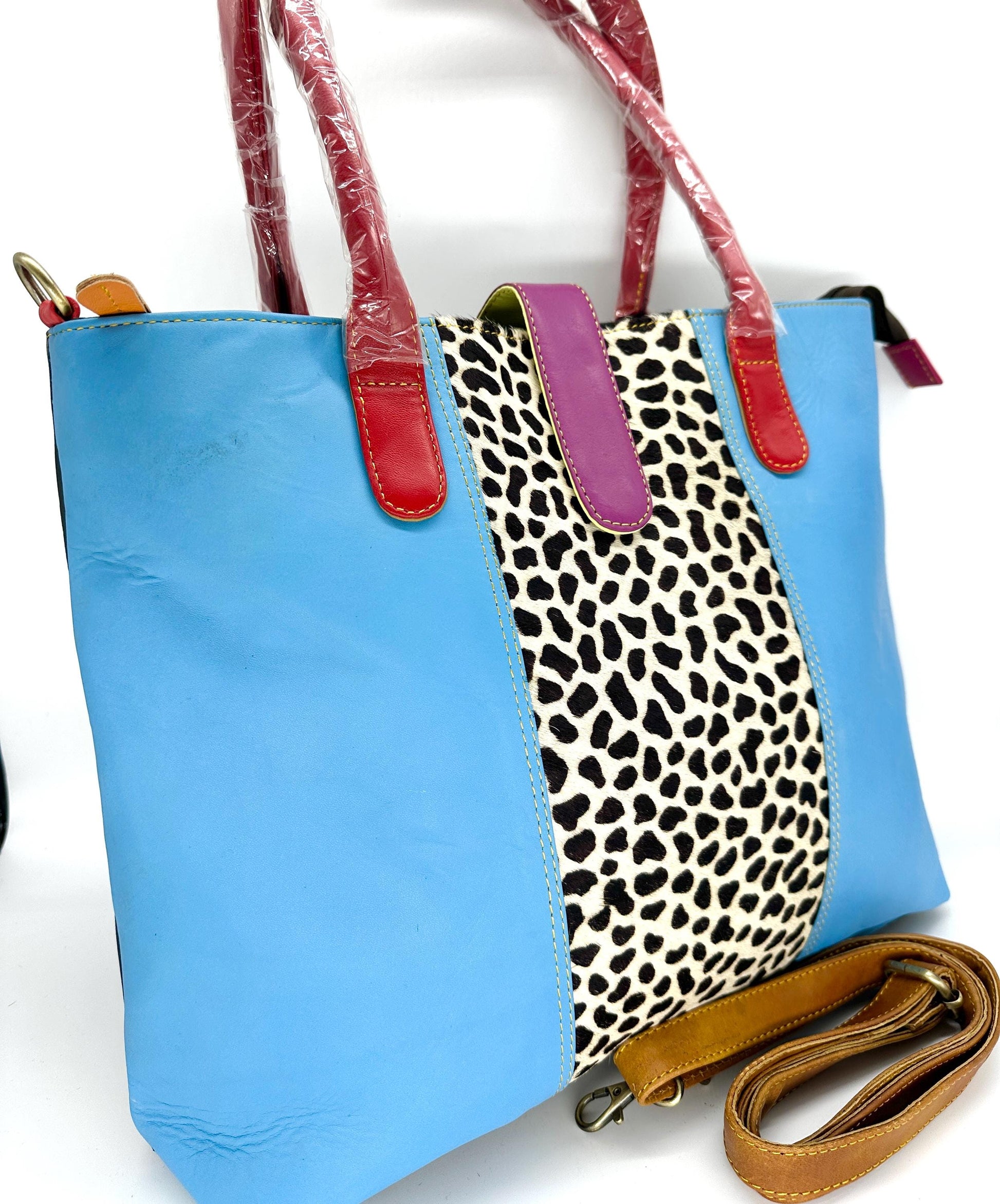 Recycled Leather Laptop Tote Bag - JayKayBoutiqueOnline