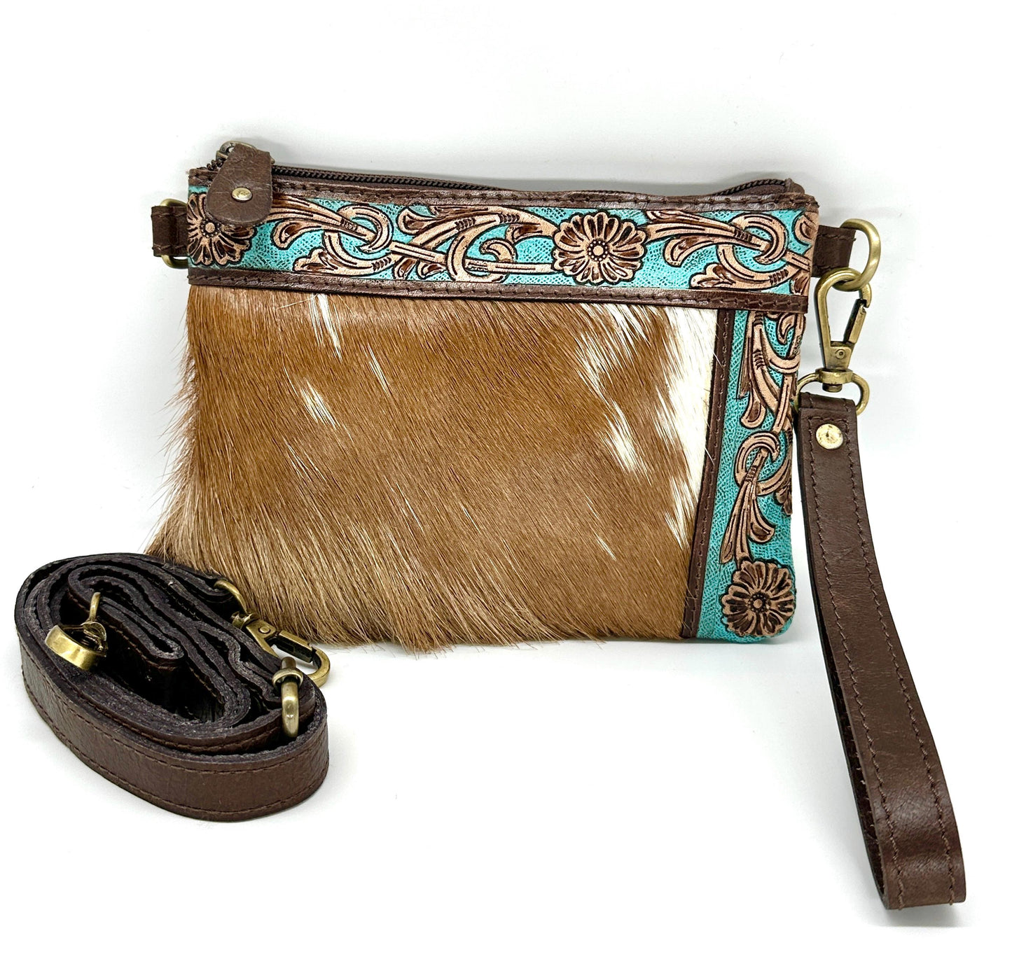 Handcrafted Cowhide & Leather Crossbody Bag - JayKayBoutiqueOnline