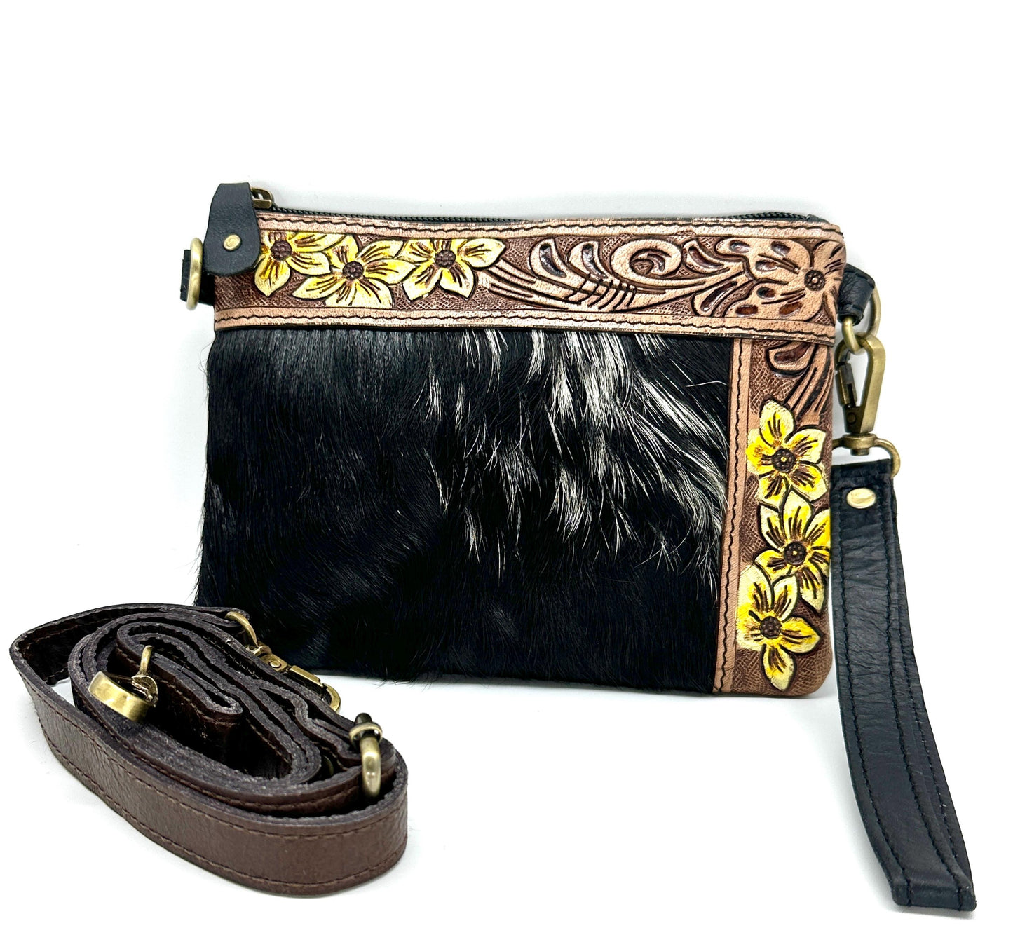 Handcrafted Cowhide & Leather Crossbody Bag - JayKayBoutiqueOnline
