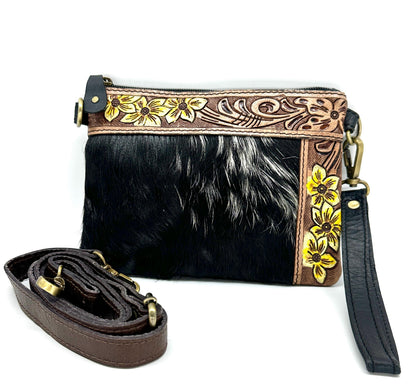 Handcrafted Cowhide & Leather Crossbody Bag - JayKayBoutiqueOnline