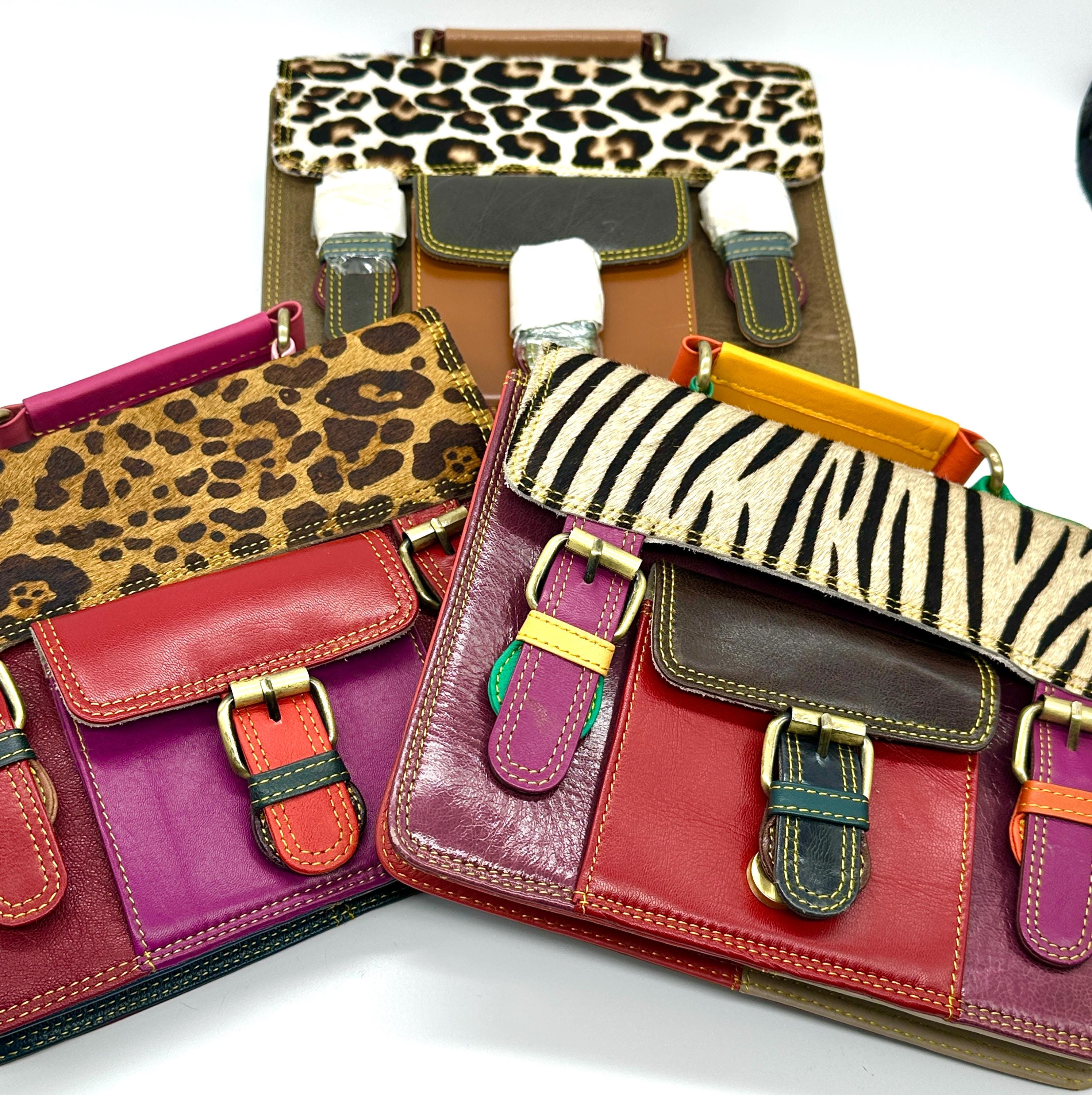 Recycled Leather Crossbody Satchel Bag - JayKayBoutiqueOnline