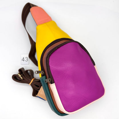 Upcycled Leather Sling Bag - JayKayBoutiqueOnline