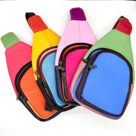 Upcycled Leather Sling Bag - JayKayBoutiqueOnline