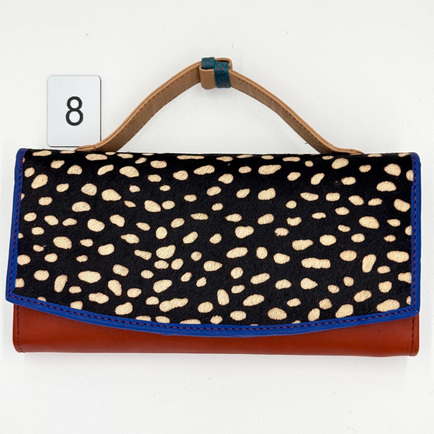 Recycled Leather Clutch Wallet with Animal Print Hide - JayKayBoutiqueOnline