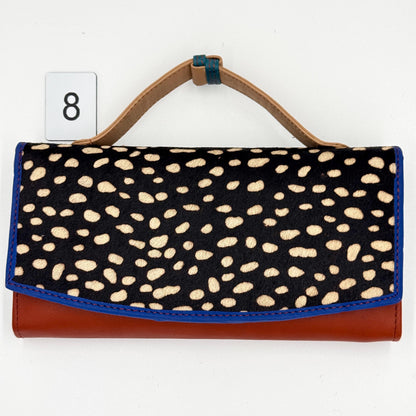Recycled Leather Clutch Wallet with Animal Print Hide - JayKayBoutiqueOnline