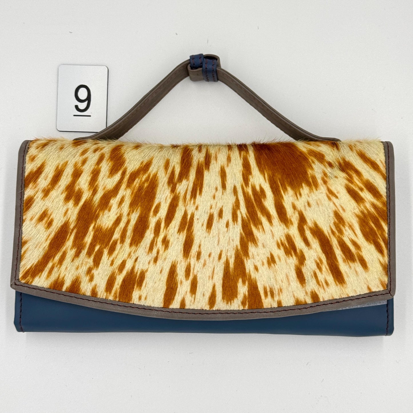 Recycled Leather Clutch Wallet with Animal Print Hide - JayKayBoutiqueOnline