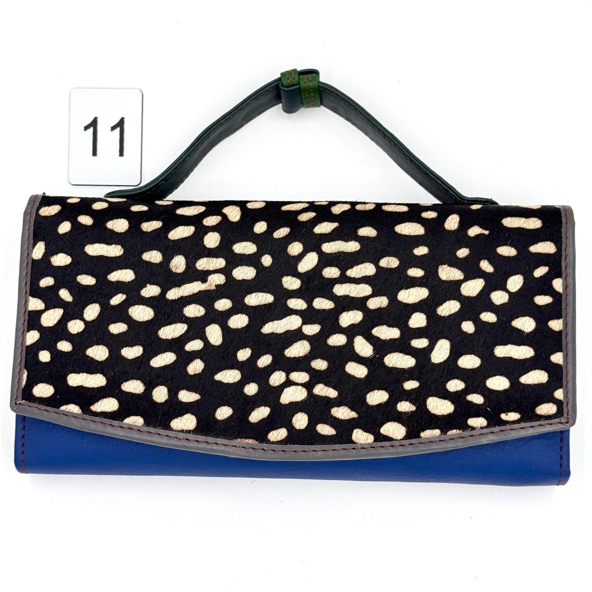 Recycled Leather Clutch Wallet with Animal Print Hide - JayKayBoutiqueOnline