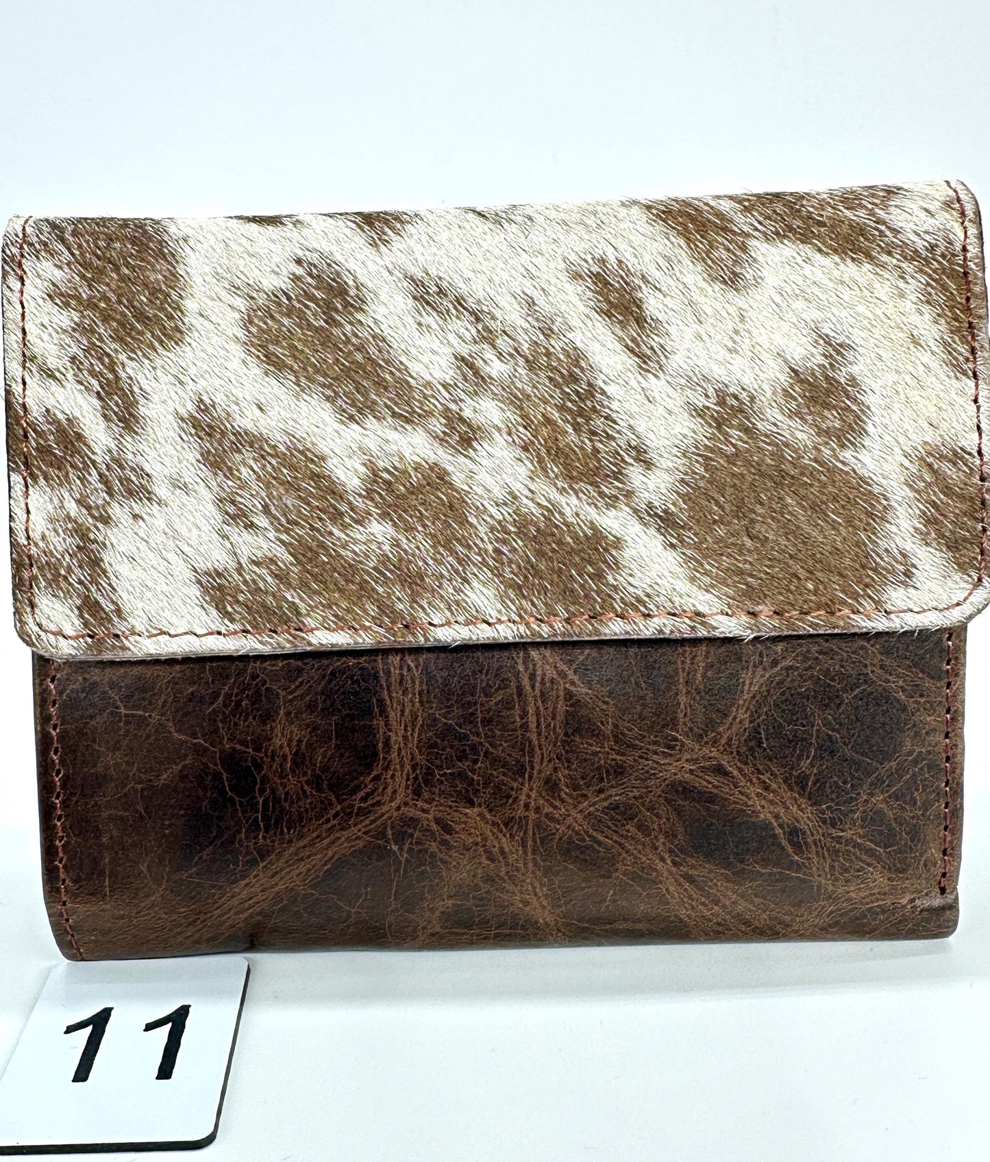 Compact Genuine Leather Wallet with Cowhide, Zipped Coin Pouch & Multi-Card Slots, Photo/ID Display - JayKayBoutiqueOnline