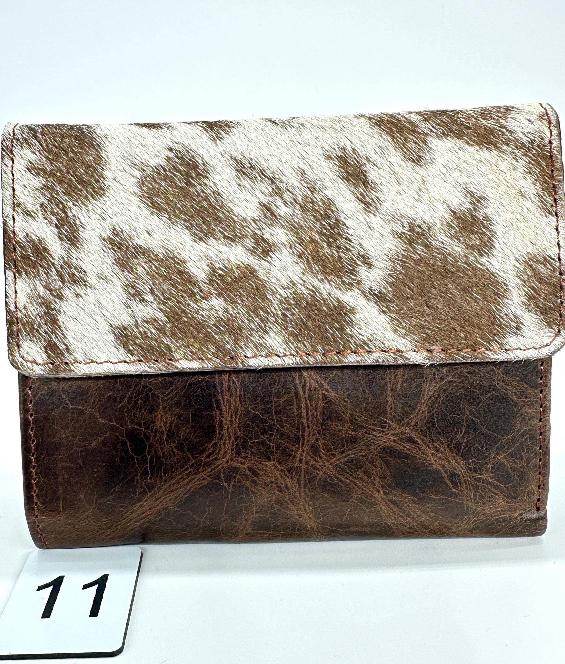 Compact Genuine Leather Wallet with Cowhide, Zipped Coin Pouch & Multi-Card Slots, Photo/ID Display - JayKayBoutiqueOnline