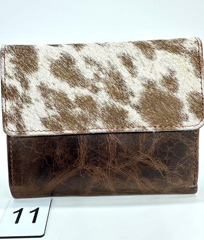 Compact Genuine Leather Wallet with Cowhide, Zipped Coin Pouch & Multi-Card Slots, Photo/ID Display - JayKayBoutiqueOnline