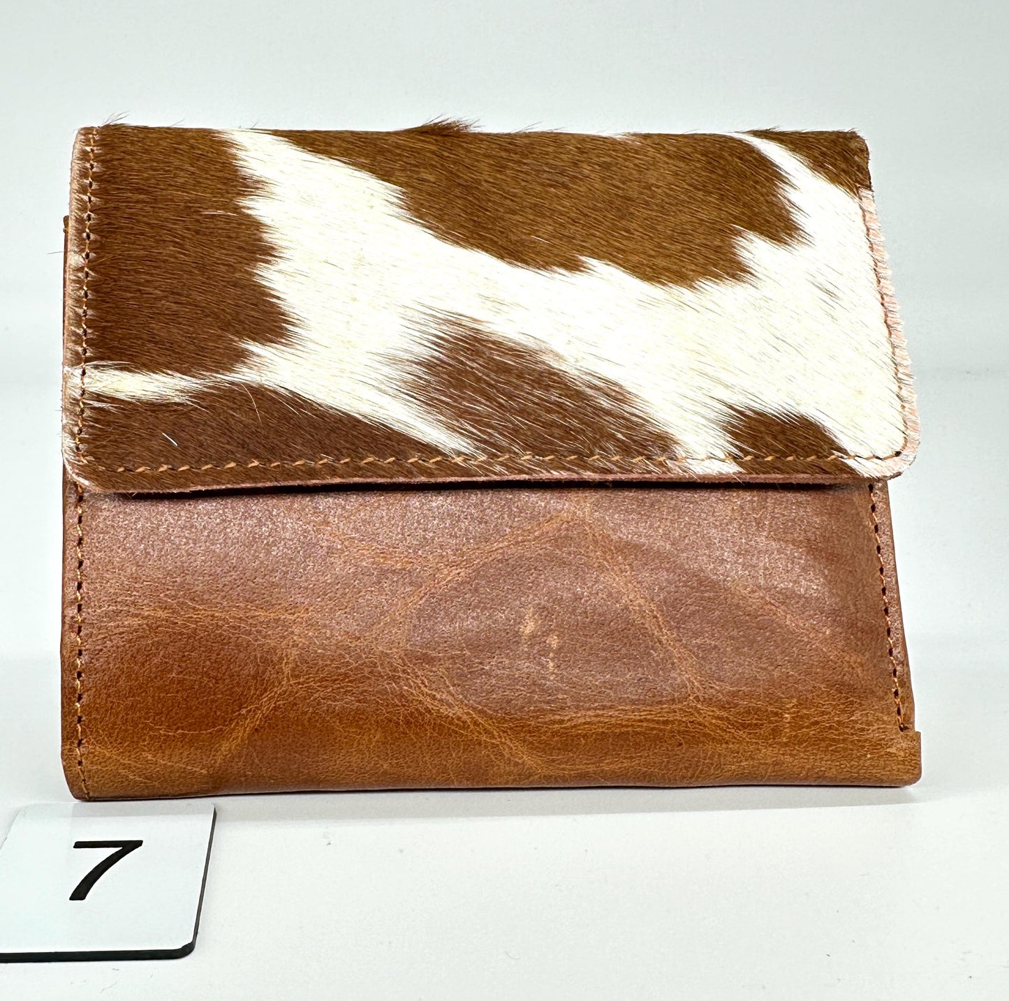 Compact Genuine Leather Wallet with Cowhide, Zipped Coin Pouch & Multi-Card Slots, Photo/ID Display - JayKayBoutiqueOnline