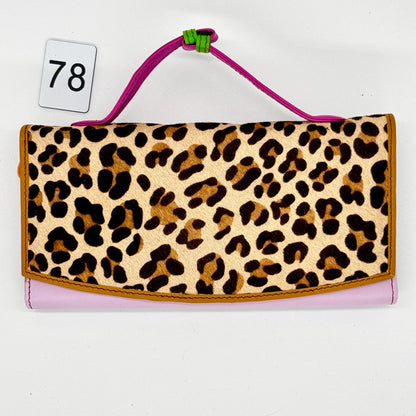 Coloured Leather Purse Clutch Wallet with Animal Print Hide - JayKayBoutiqueOnline
